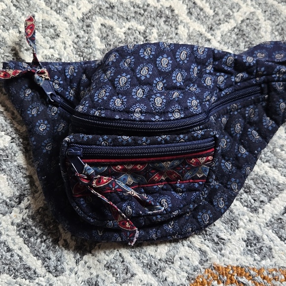 Vintage Vera Bradley Quilted Blue Fanny Pack Bag - Picture 2 of 6